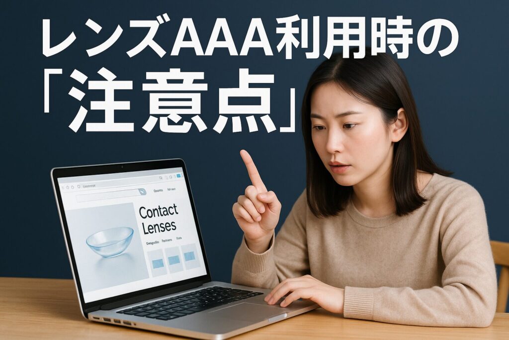 レンズAAAの注意点