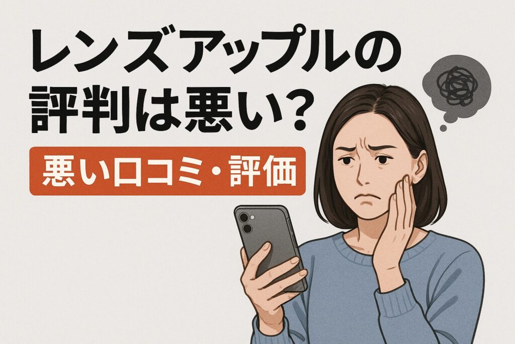 レンズアップルの評判悪い