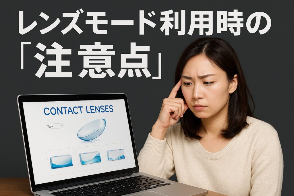 レンズモードの注意点