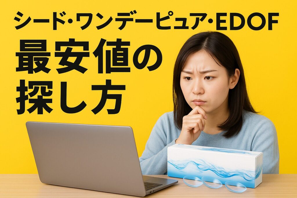 シードワンデーピュアEDOFの最安値の探し方
