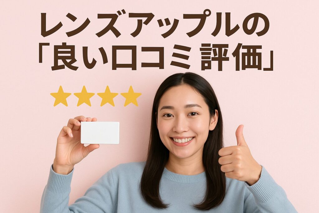 レンズアップルの良い口コミ評価