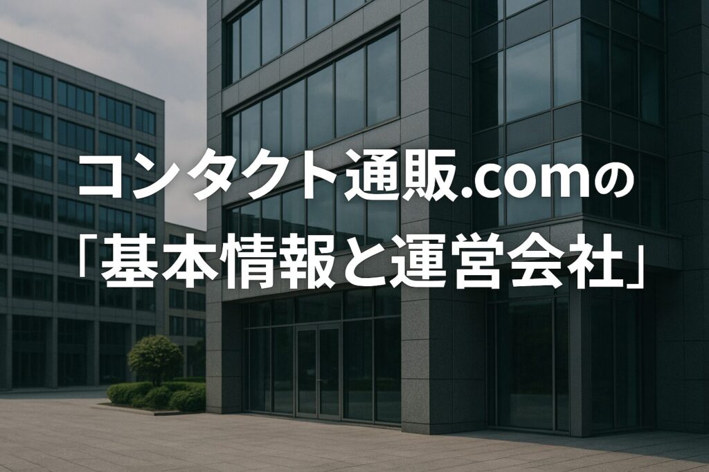 コンタクト通販.comの運営会社
