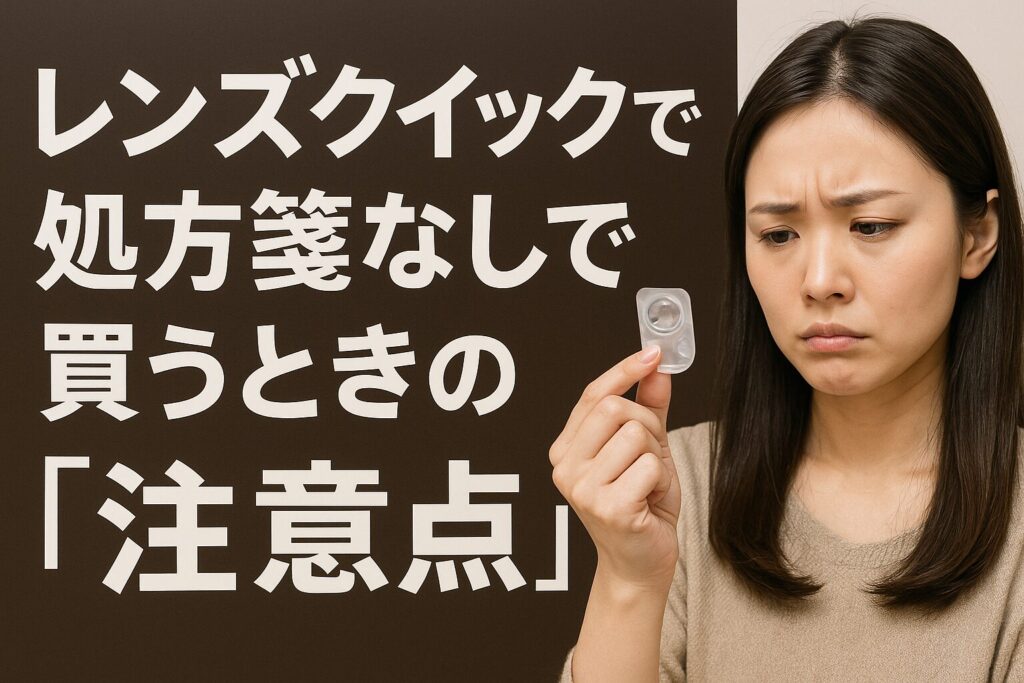 レンズクイックの処方箋なしの注意点