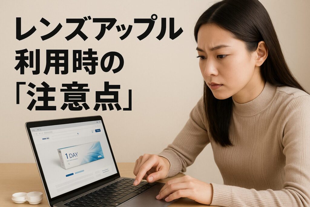 レンズアップルの注意点