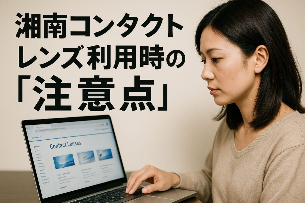 湘南コンタクトレンズの注意点