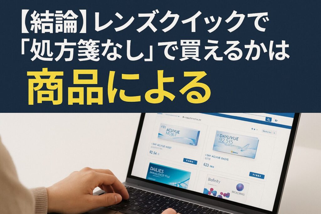 レンズクイックの処方箋なし