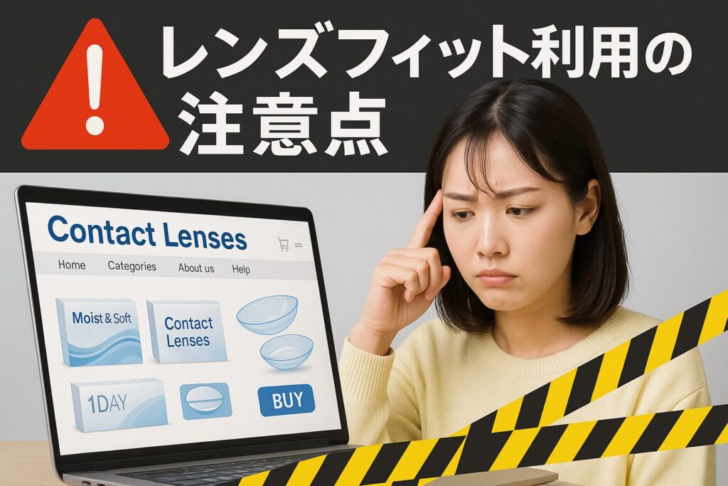 レンズフィットの注意点