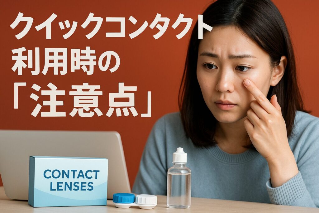 クイックコンタクトの注意点