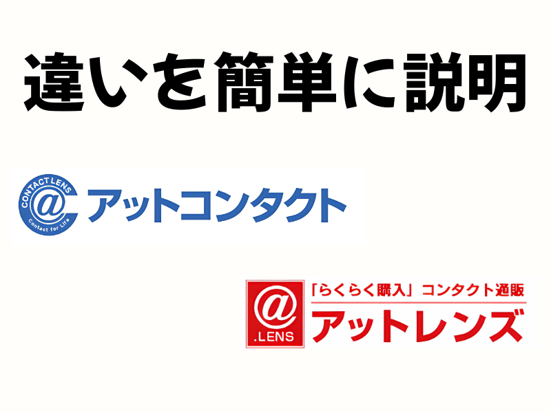 アットコンタクト vs アットレンズ違いをかんたんに説明