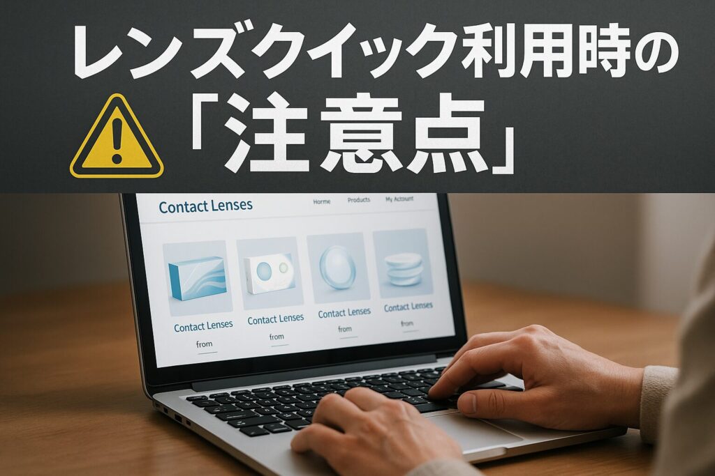 レンズクイックの注意点