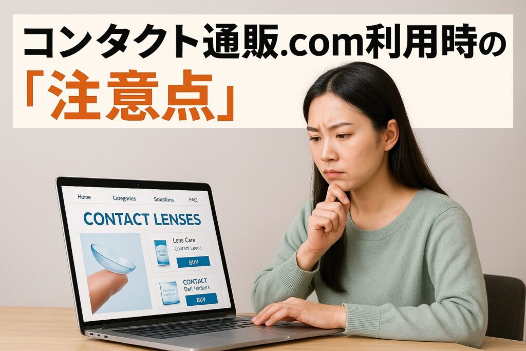 コンタクト通販.comの注意点