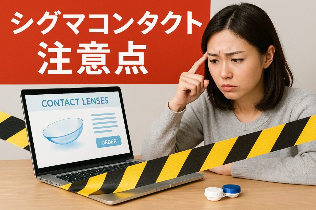 シグマコンタクトの注意点